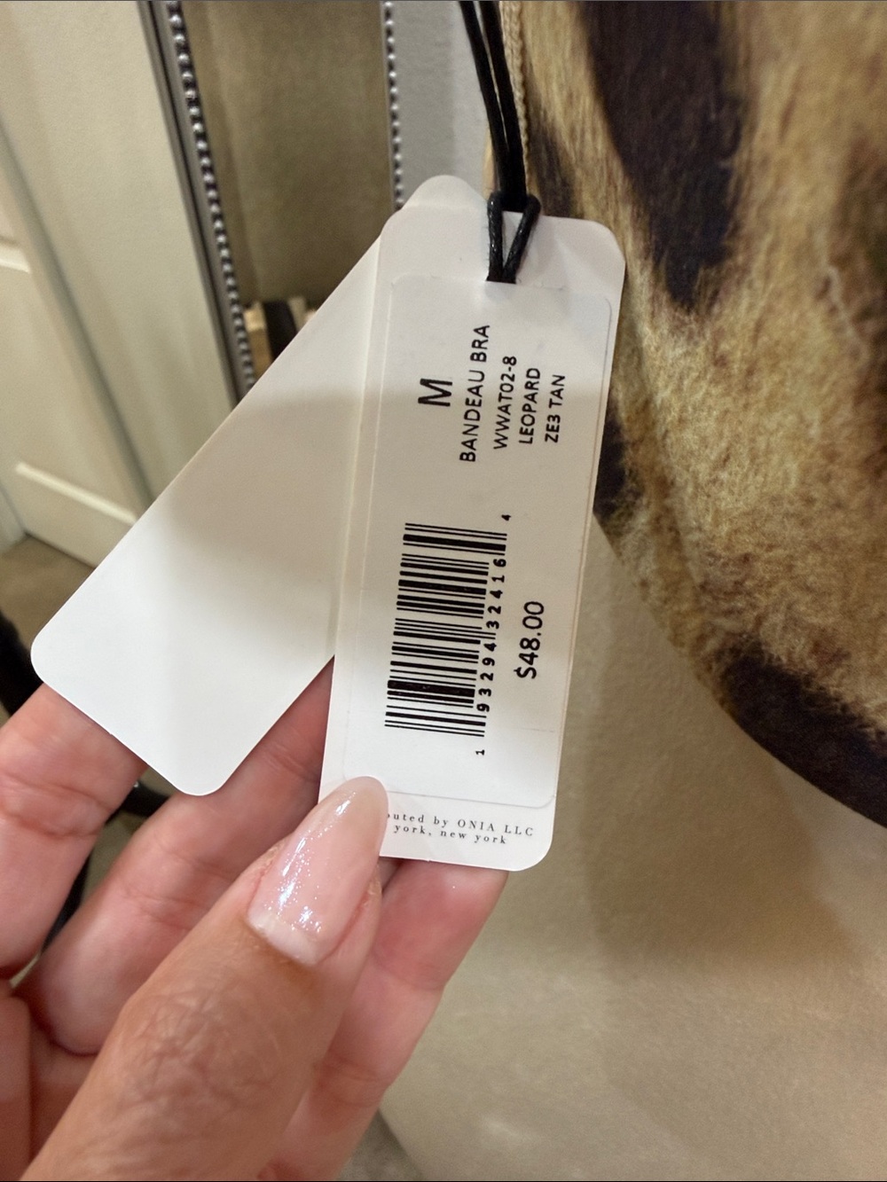 WeWoreWhat Leopard Print Top in Tan and Black NWT - Picture 5 of 9